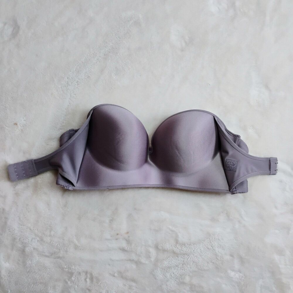 Soma Enbliss Strapless Multi-Way Bra - Front Adjust Stay-Put - Gray - Size 36D - Picture 3 of 13